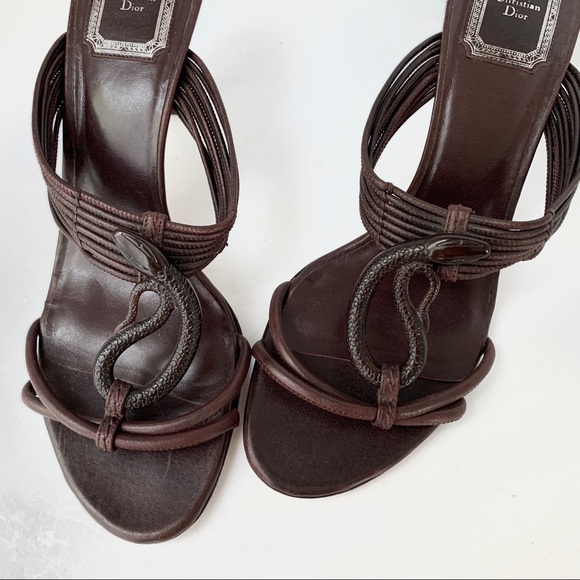 Rare Christian Dior John Galliano 2007 ‘Samouraï 1947’ Snake Bakelite Sandals - Picture 5 of 16